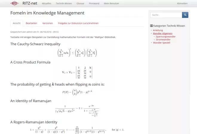 Wissensmanagement Knowledge-Management-Intranet für RITZ Instrument Transformers 